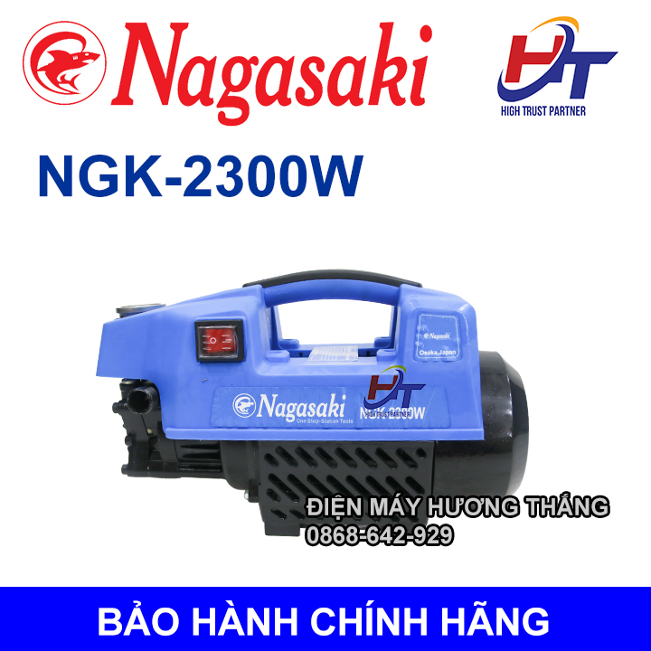 Máy xịt rửa xe máy ô tô áp lực cao bọt tuyết NAGASAKI NGK-2300 dùng gia đình giá rẻ
