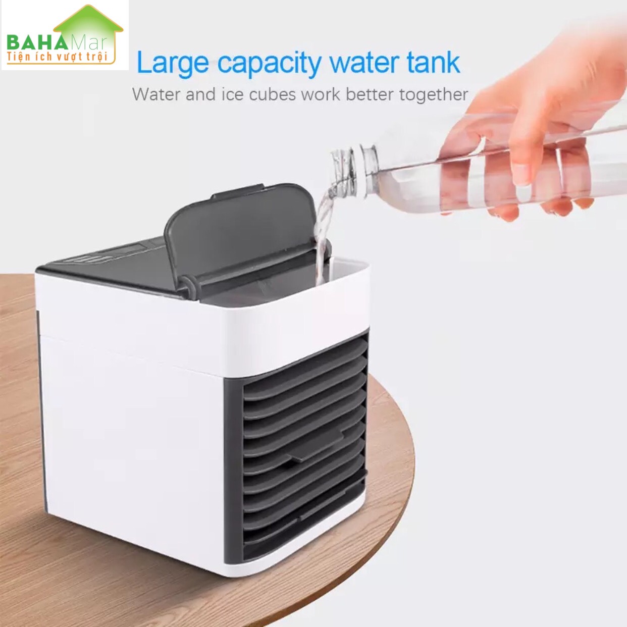 MÁY ĐIỀU HÒA KHÔNG KHÍ MINI - LÀM MÁT KHÔNG GIAN CÁ NHÂN "BAHAMAR" có thể cho nước hoặc nước đá tạo không khi mát lành