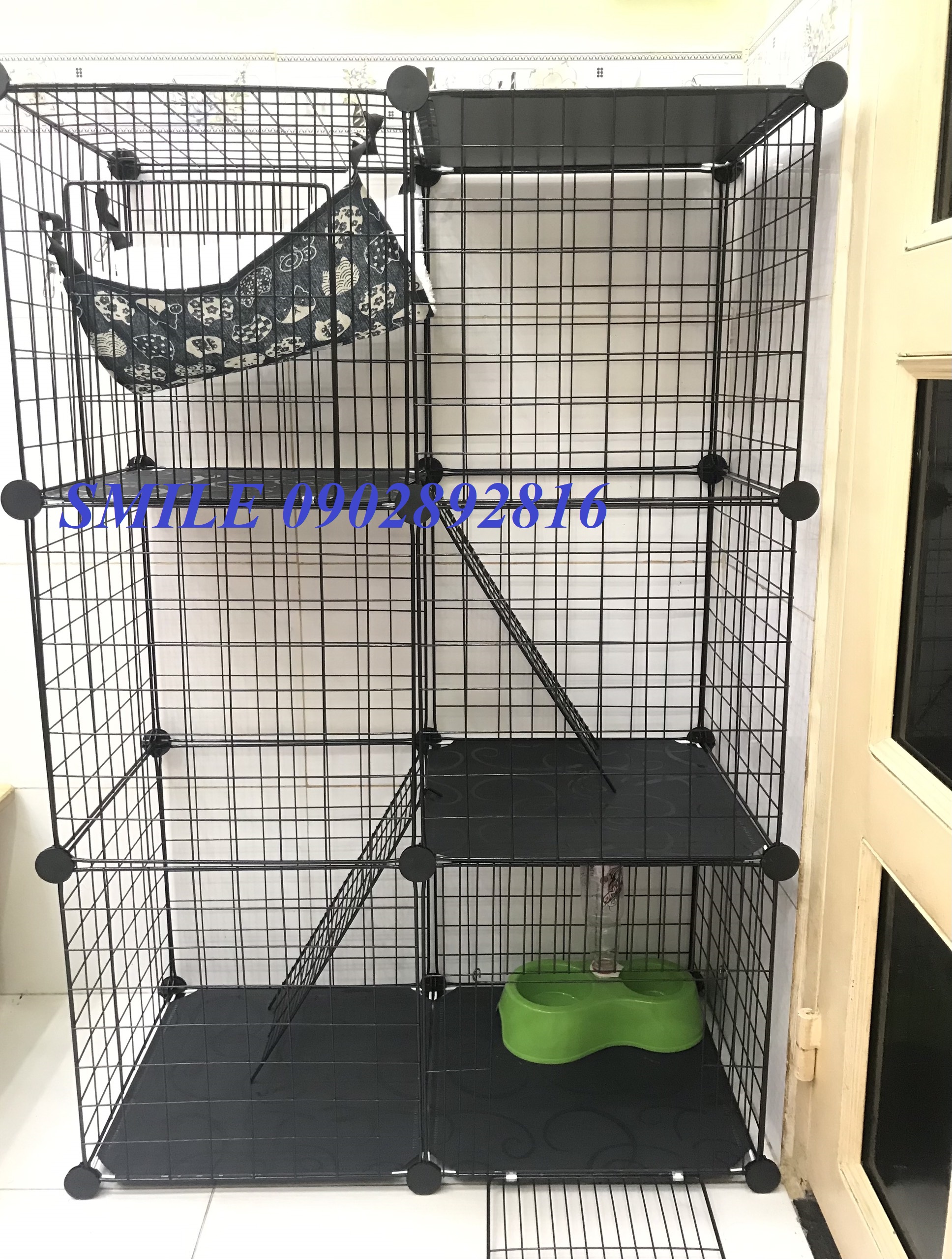 BỘ COMBO CHUỒNG MÈO ,CHUỒNG CHÓ ,CHUỒNG QUÂY DƯỚI 6KG LẮP GHÉP SƠN TĨNH ĐIỆN CHO PET