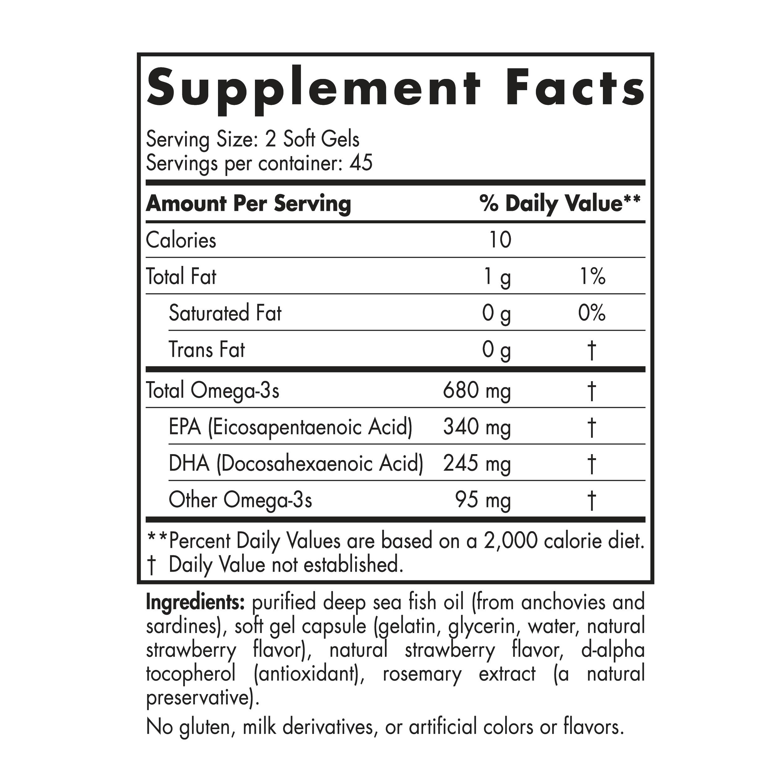 Kẹo nhai Omega-3 cho trẻ từ 6-12 tuổi giúp hoàn thiện trí não, thị lực và sức khỏe toàn diện Ultimate Omega Junior - 90 viên