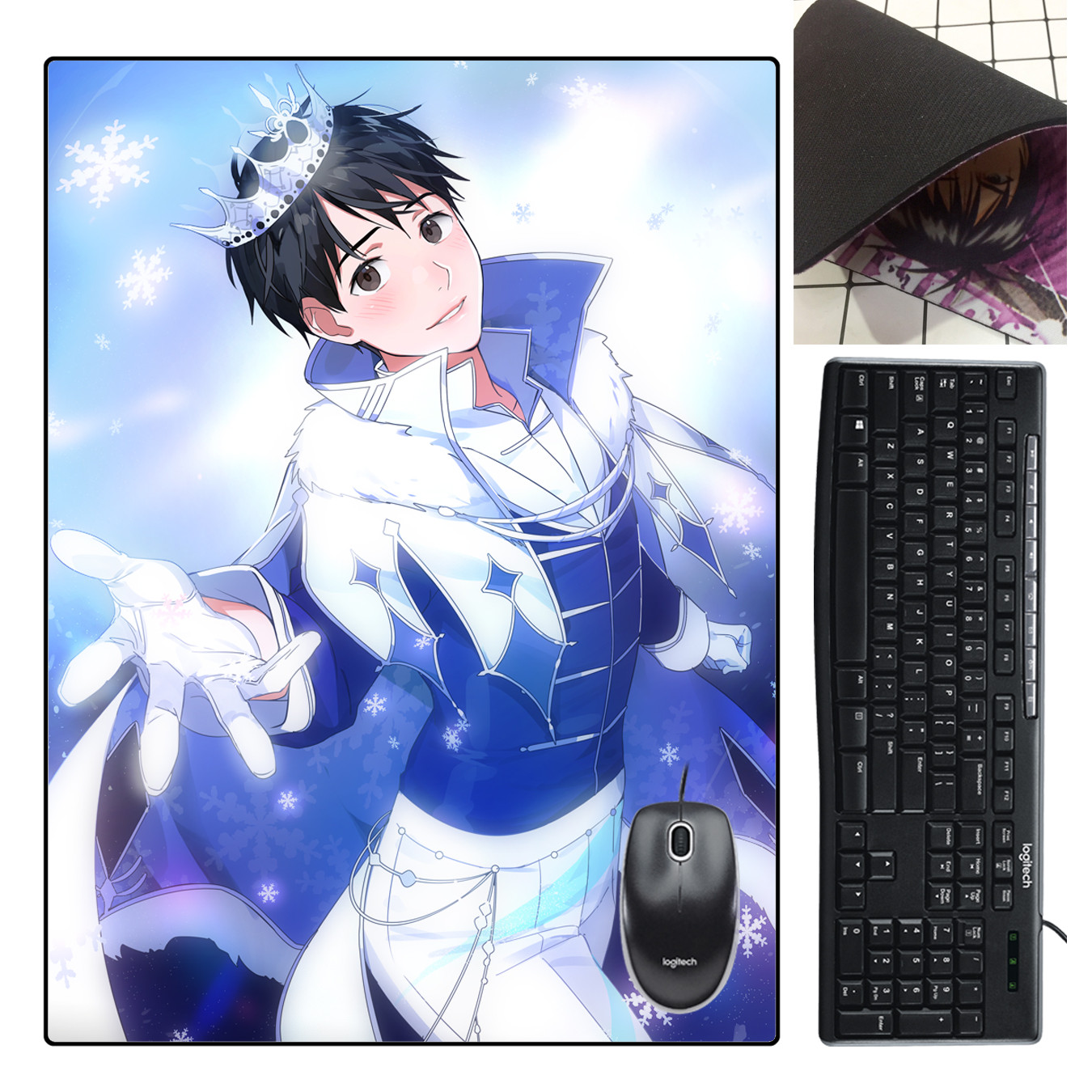 Bàn di chuột , Lót Chuột Yuri On Ice cao su dẻo 30cm x 40cm nhiều mẫu khác nhau ngẫu nhiên