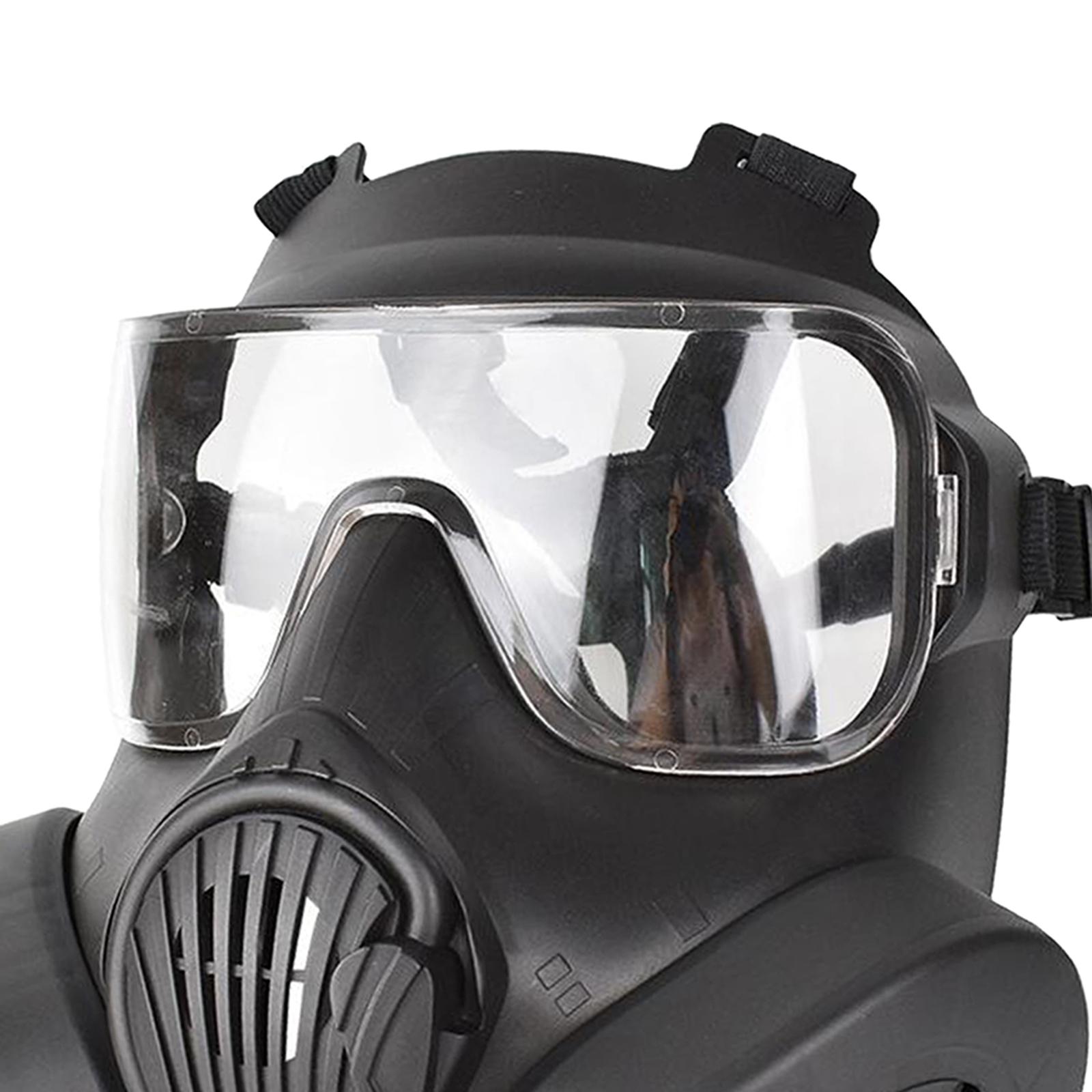 Protective Mask, Safety Full Face Eye Protection Dummy Toxic Gas Mask with Adjustable Strap for BB Gun CS Cosplay Costume Halloween