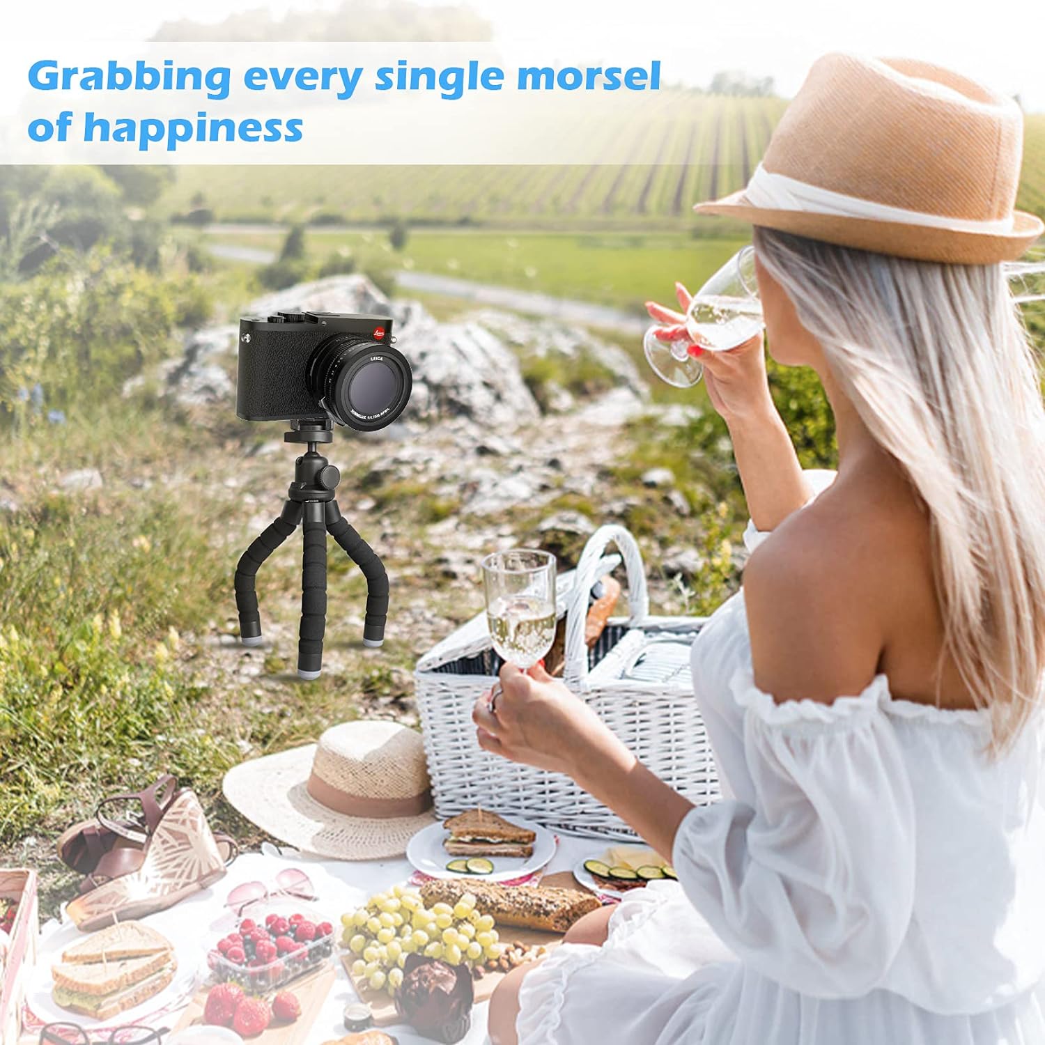 Tripod mini, gậy điện thoại, tripod điện thoại UBeesize, chân quay điện thoại, máy ảnh - Chính hãng