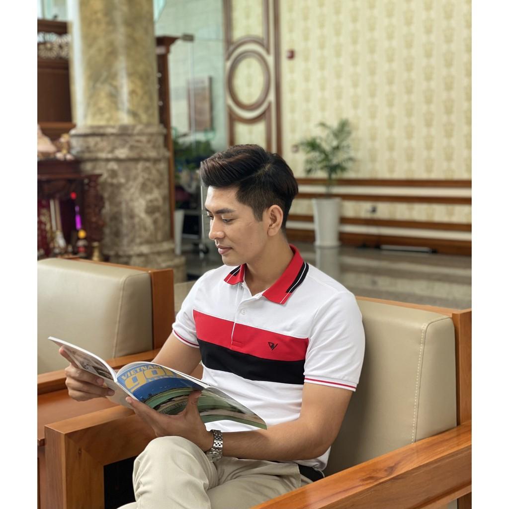 Áo thun polo nam cao cấp họa tiết kẻ ngang chất cotton mềm mịn thấm hút mồ hôi chính hãng DARNELL DN0038