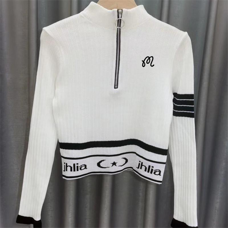 Trang phục golf nữ, áo khoác golf zip ngắn, áo trùm đầu song song, áo golf thể thao, trang phục golf nữ, mùa xuân Color: 8 Size: S 40-50kg