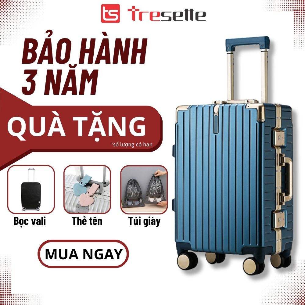 Vali du lịch size 26 khóa sập cao cấp Tresette 1175 nhập khẩu Hàn Quốc bảo hành 3 năm