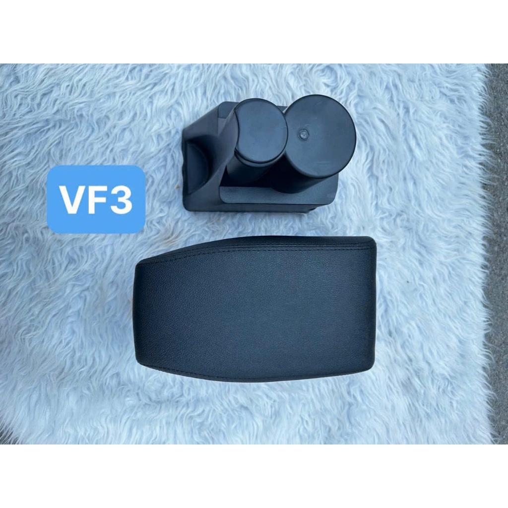 Tỳ tay Vinfast VF3 Hàng Cao Cấp Tích Hợp 2 Ngăn Kèm Khay Để Cốc Tiện Lợi
