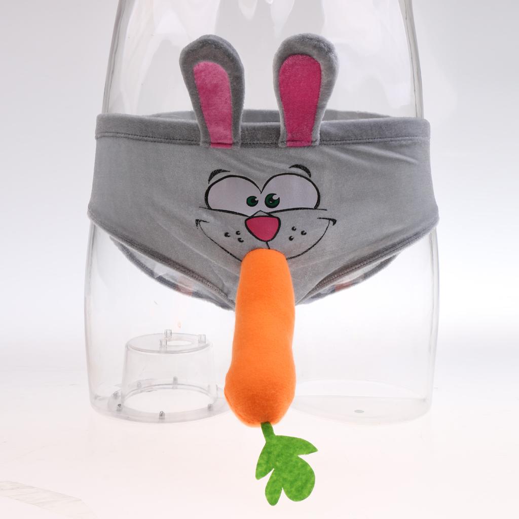 Rabbit Carrot Willy Mens Underpant Halloween Hen Party Underwear Joke Prop