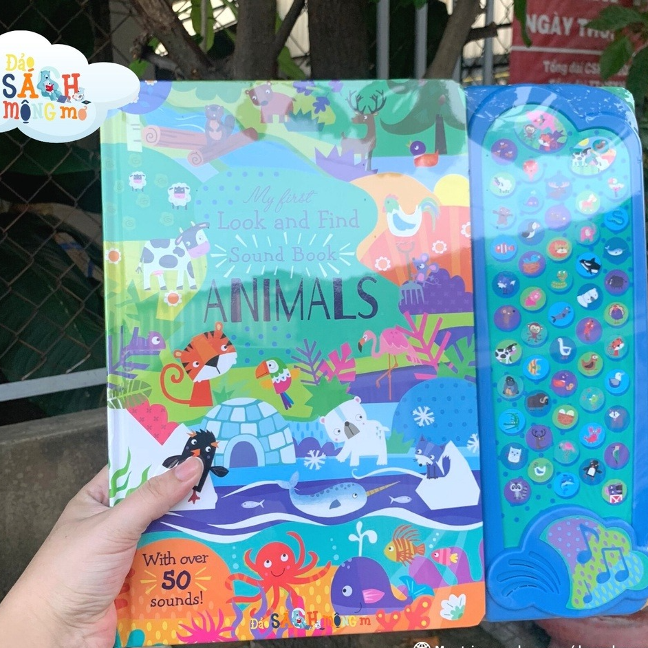 Đồ Chơi Phát Tự Động 50 Âm Thanh Các Loài ANIMALS : My First Look and Find Sound Book - NPP