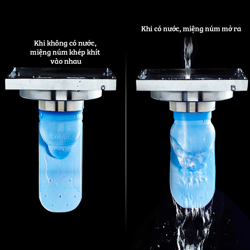 Silicone thoát sàn chống mùi, ngăn côn trùng vi khuẩn chui lên lắp thoát sàn Nhà tắm, ống xả nước máy giặt, chậu rửa mặt - Phiên bản nâng cấp thế hệ 2 - Model S121 - Xuất xứ: Hàn Quốc