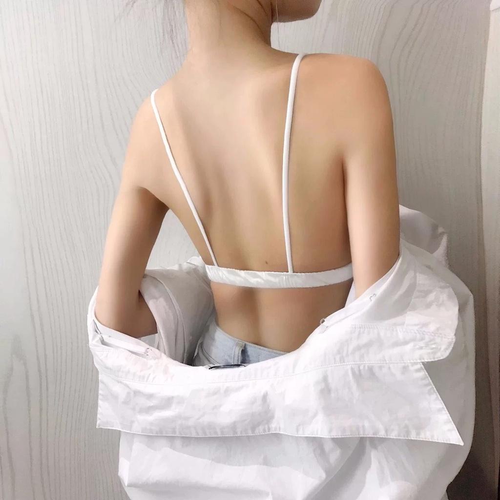 Áo bra Áo lót nữ bralette satin trơn mịn quyến rũ 0081