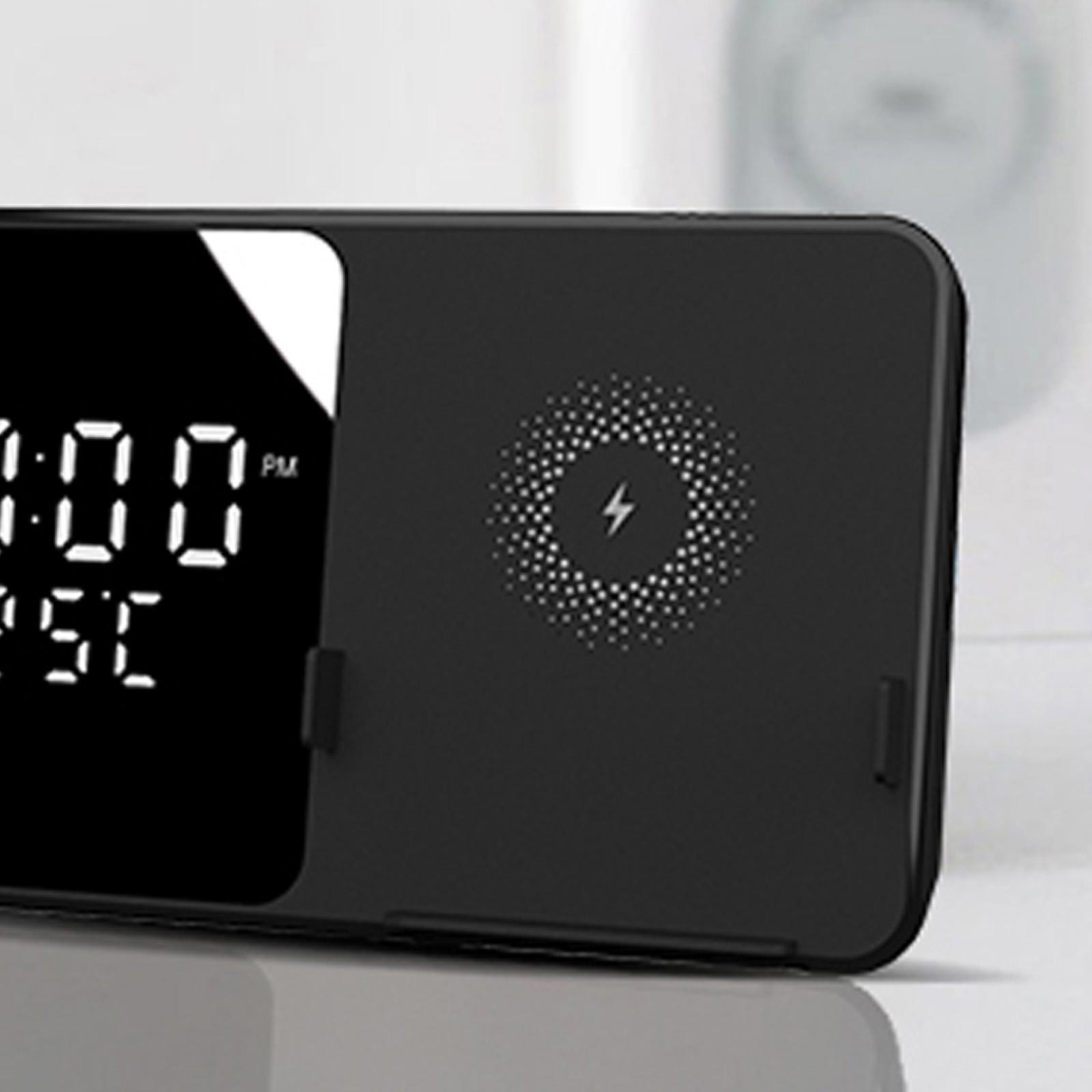 15W   Clock Charging Stand Black