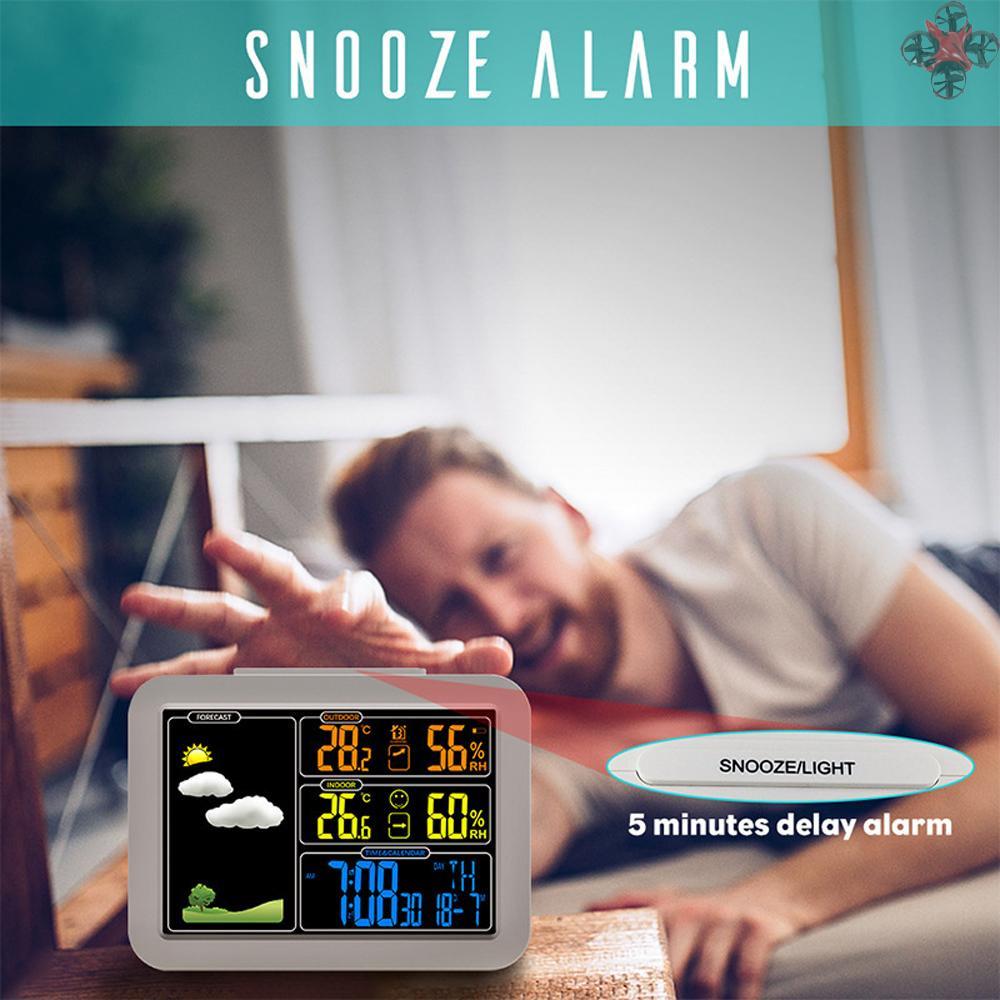 Đồng Hồ Báo Thức Kỹ Thuật Số Có Chức Năng Đo Nhiệt Độ Và Độ Ẩm 5 Phút
