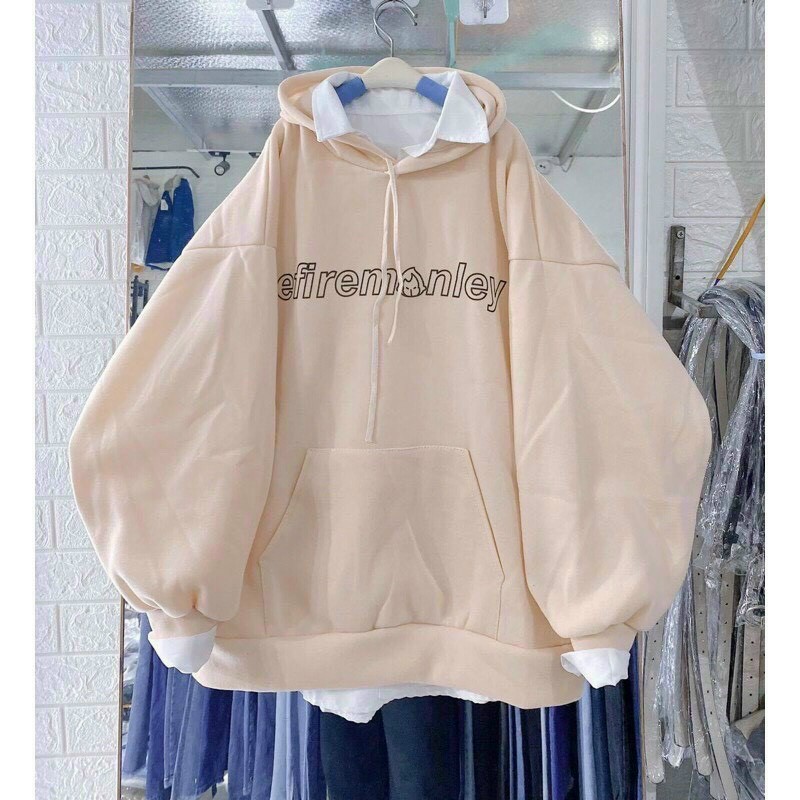Áo Hoodie Unisex Tay Phồng Hàn Quốc Chữ Efiremonkey Cặp Nam Nữ FREESHIP ĐẸP Khoác Nỉ Có Nón 2 Lớp Thu Đông Chống Nắng