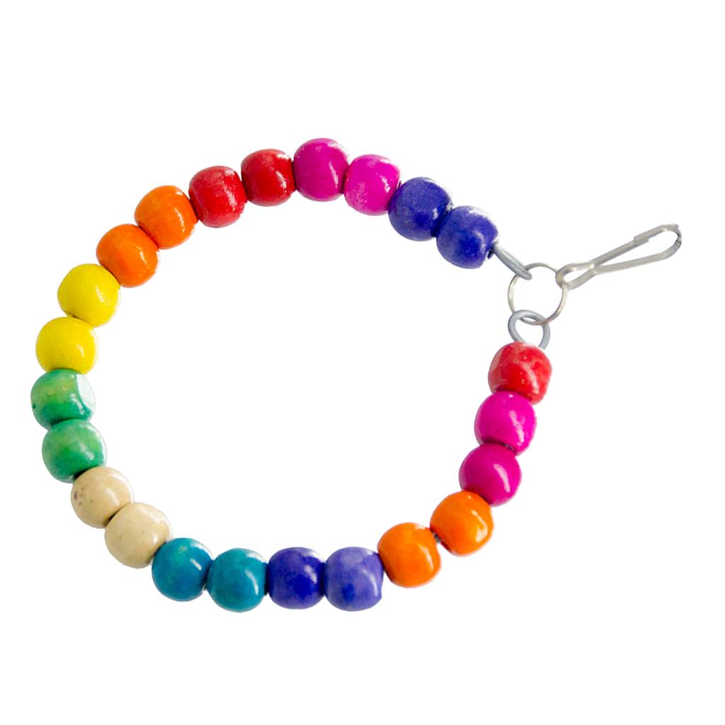 Bird Toys Medium Roung Wooden Beads Swing Bird Toy Parrot Cage Toys