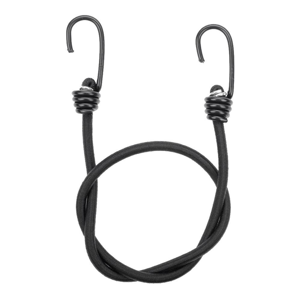4xBlack Elastic Bungee Rope Shock Cord Tie down 5m Length 5mm Thickness