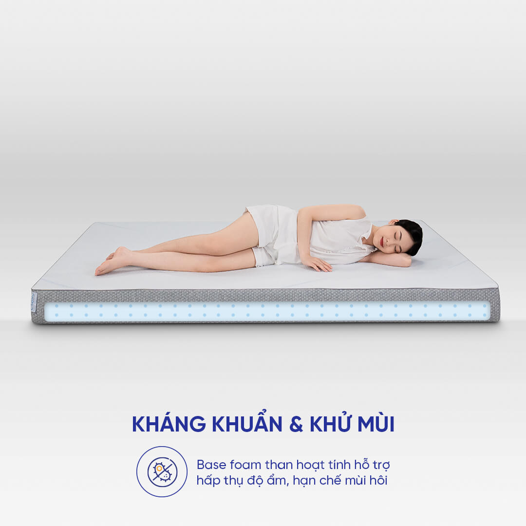 Nệm Foam Comfy Cloud 2.0 cải thiện cột sống, giảm nhức mỏi toàn thân, thoáng khí, chất liệu bền vững