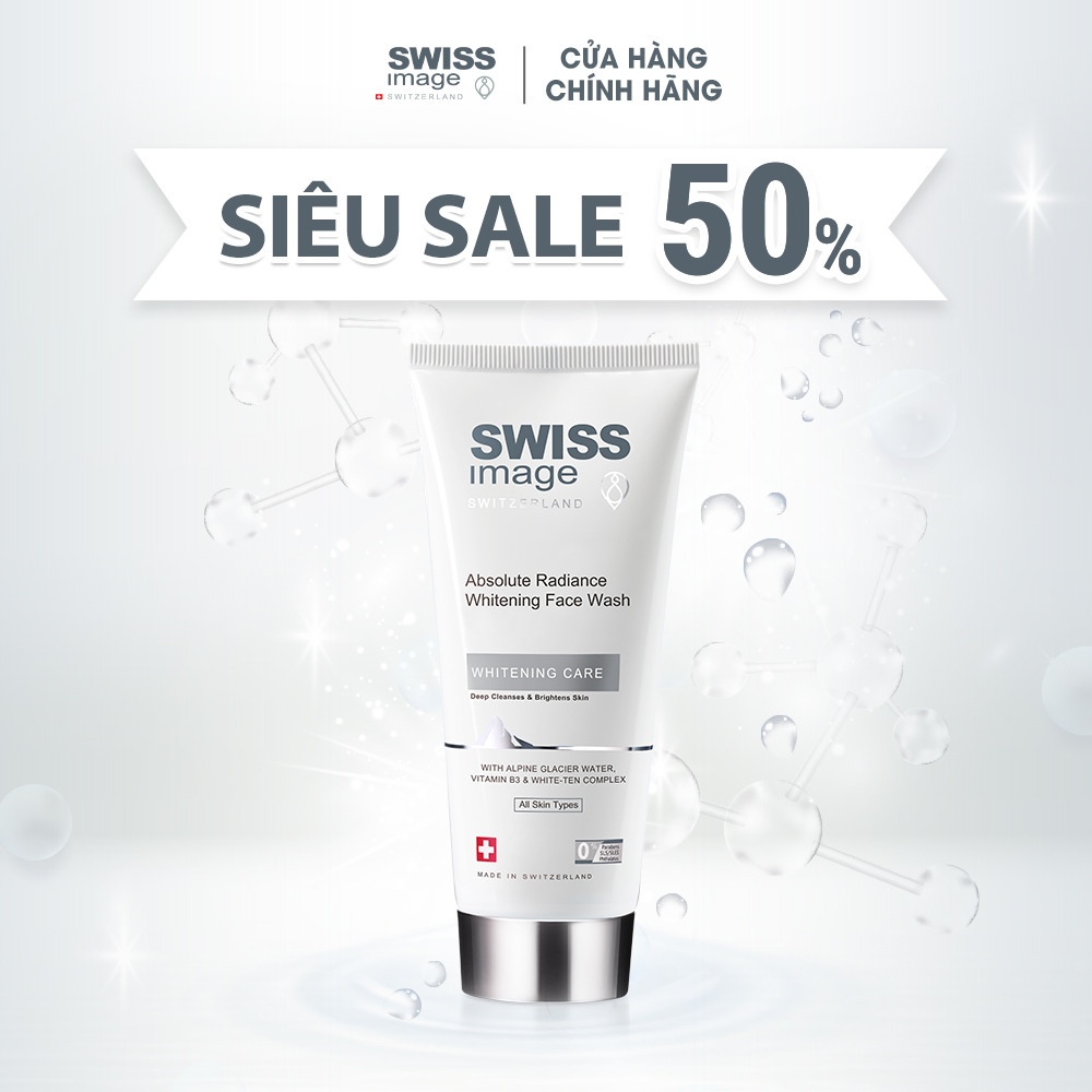 Gel Rửa Mặt Dưỡng Trắng Swiss Image Absolute Radiance Whitening Face Wash 200ml