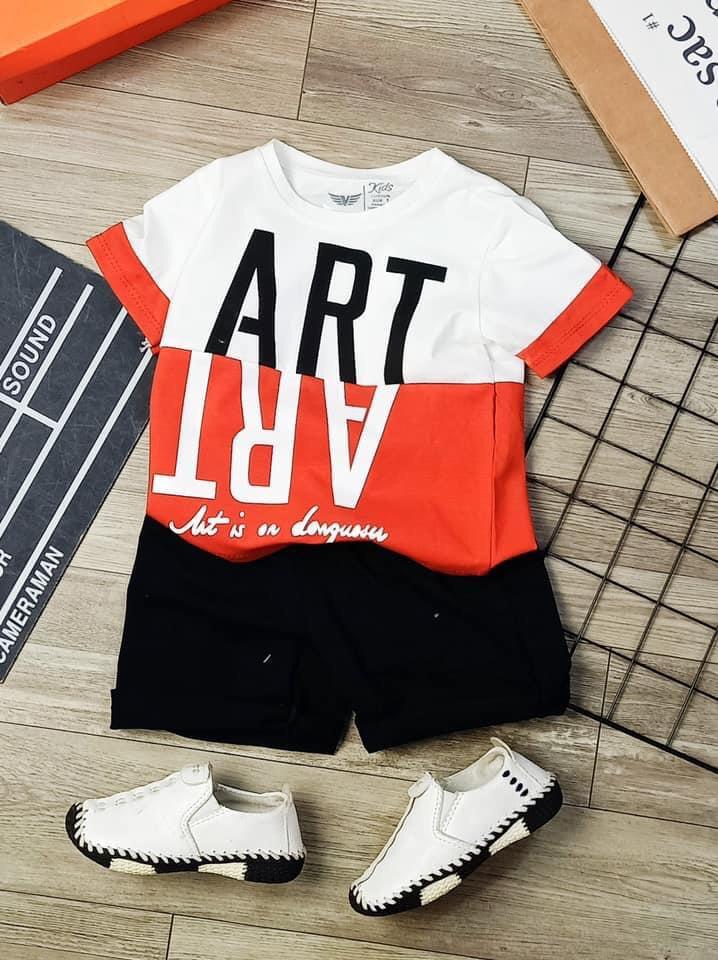 Bộ quần áo Bé trai in ART từ 7kg đến 25kg