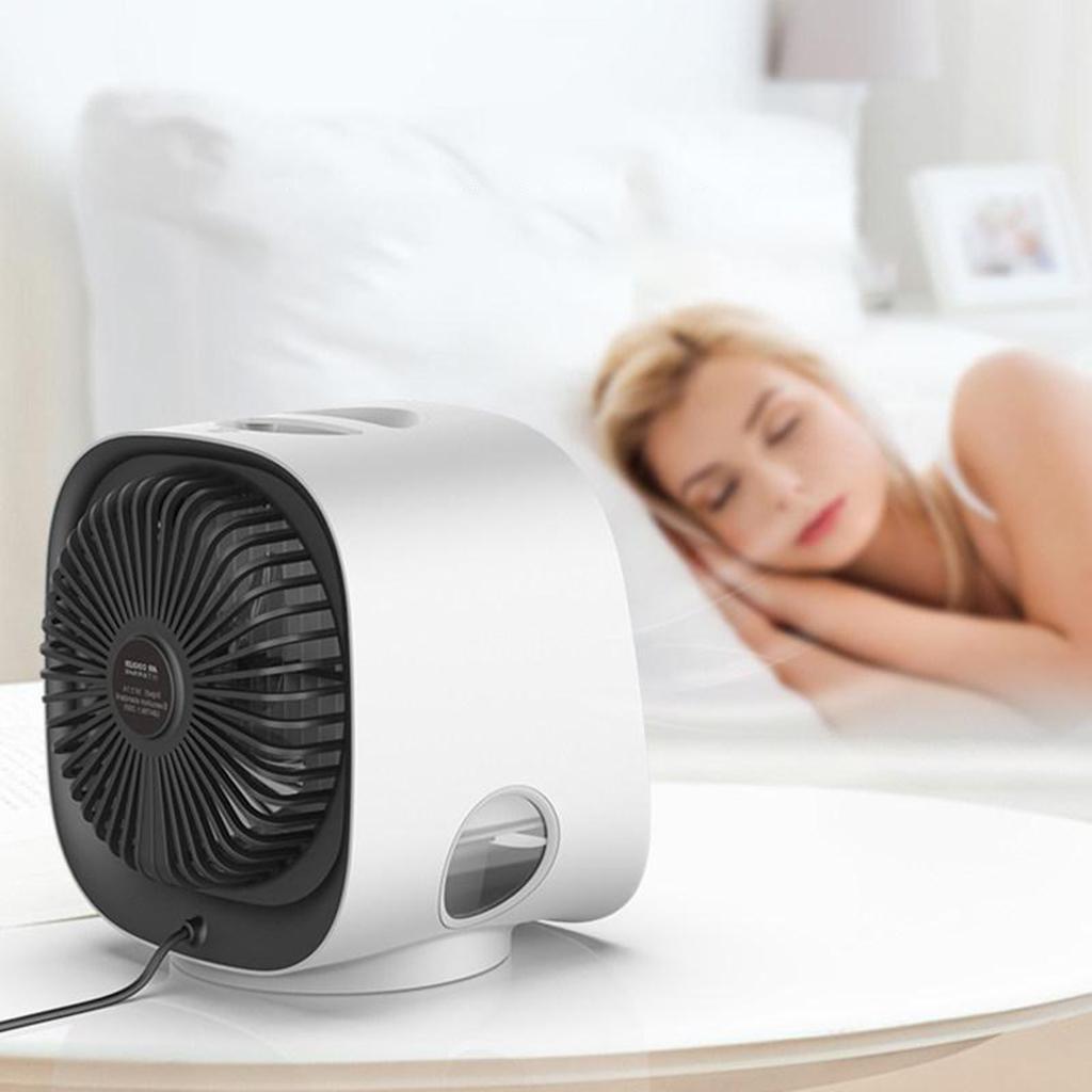 2xPortable Evaporative Air Fan Cooling Air Conditioner Humidifier White