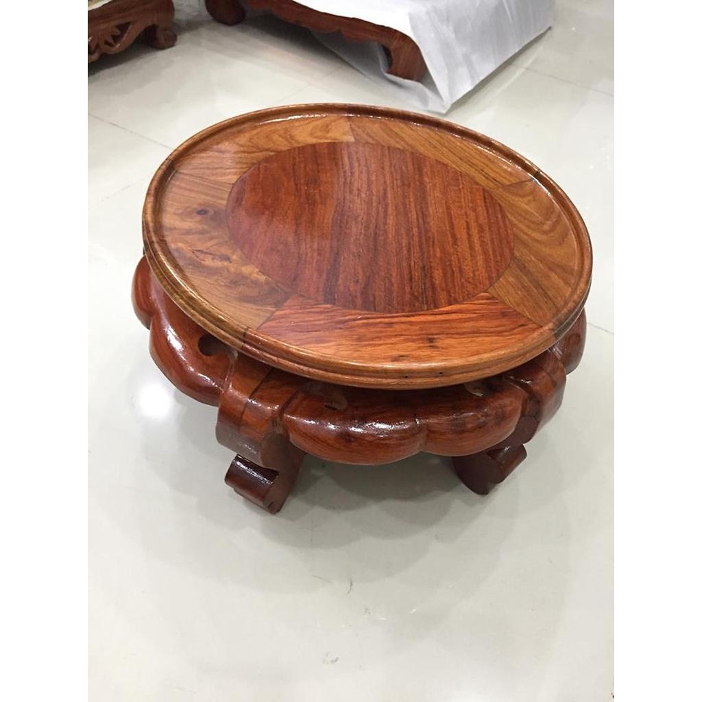 Ghế đôn sen tròn, gỗ hương việt nam, cao 20cm, mặt ghế 30cm