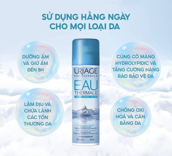 Xịt Khoáng Dưỡng Ẩm, Cân Bằng Da Uriage 150ml