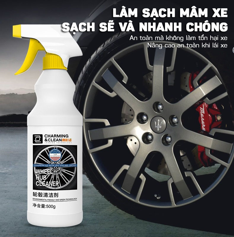 Dung Dịch Đánh Bóng, Tẩy Rỉ Sét Mạ Crôm, INOX Cho Vành Xe, Lazang, Mâm Xe Ô Tô 500ML TEXLABS- Hàng Nhập Khẩu