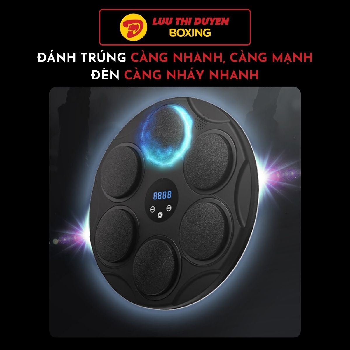 Máy đấm bốc âm nhạc - Lừu Thị Duyên Boxing - Phiên bản 6 điểm đấm - Kết nối bluetooth phát nhạc