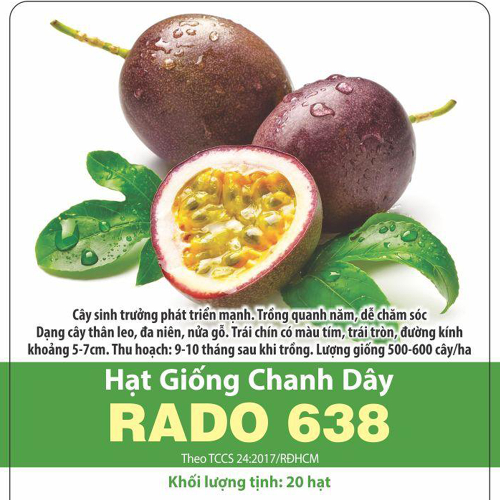 Hạt giống chanh dây RADO 638 Rạng Đông