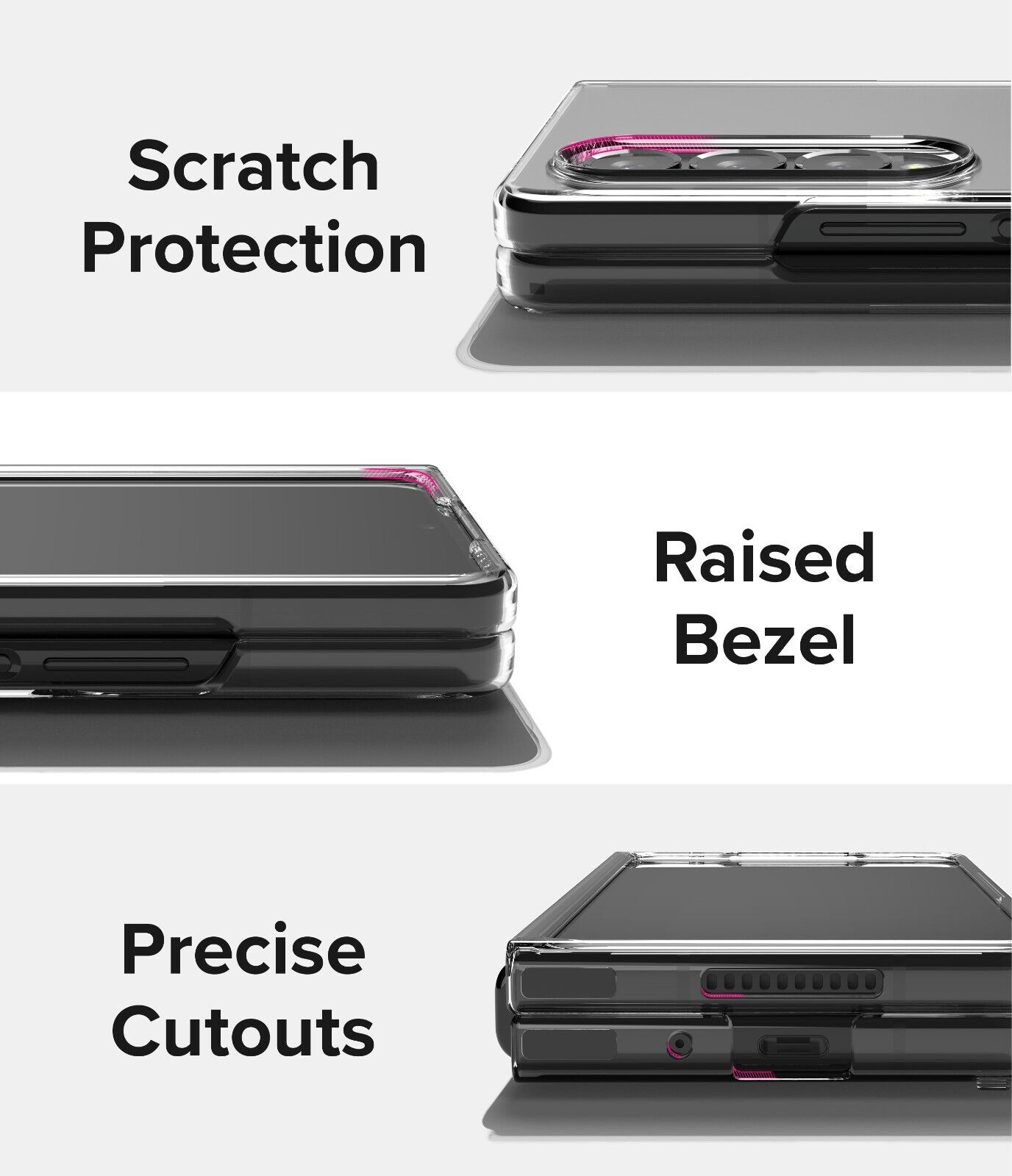 Ốp lưng chống sốc trong suốt cho Samsung Galaxy Z Fold 4 hiệu Likgus Crashproof giúp chống chịu mọi va đập - hàng nhập khẩu