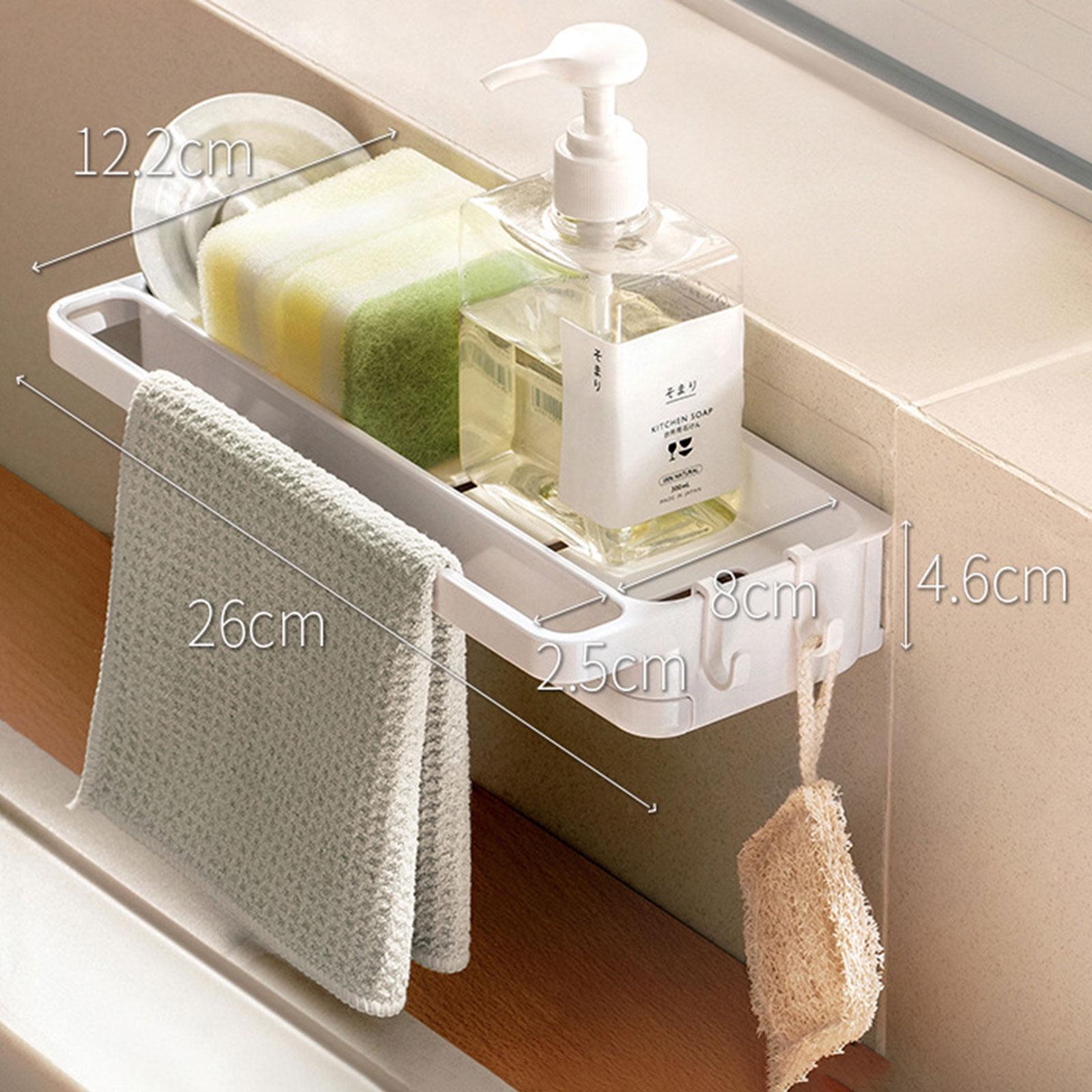 Kitchen Sponge Holder Multifunctional Shower Organizer Towel Rack for Brush