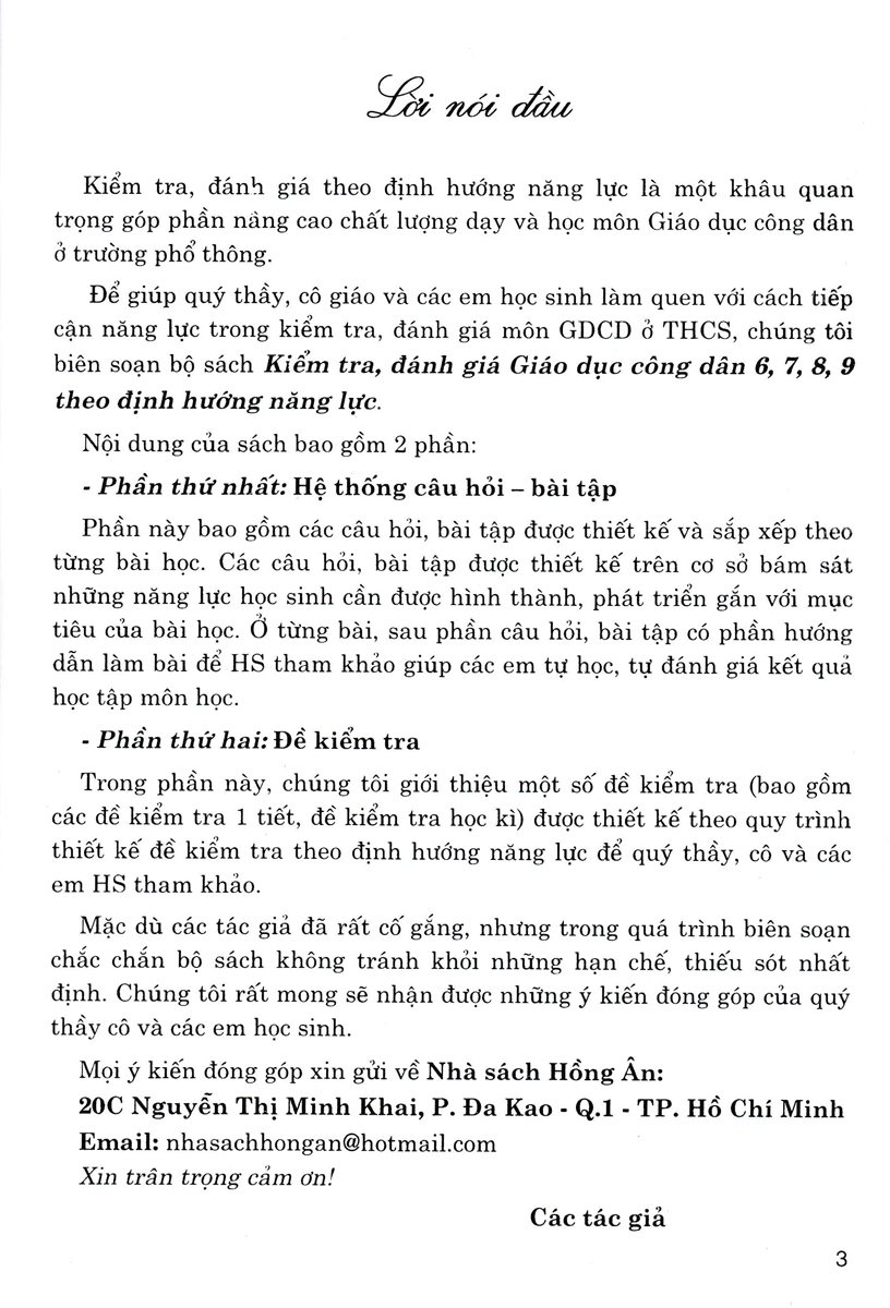 Sách tham khảo- Kiểm Tra, Đánh Giá Giáo Dục Công Dân 6 (Theo Định Hướng Phát Triển Năng Lực)_HA