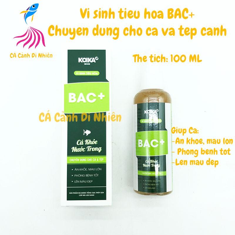 Vi sinh tiêu hóa BAC+ 100ML chuyên dùng cho cá & tép cảnh KOIKA