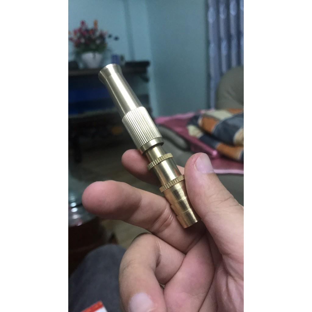 Vòi phun nước rửa xe tưới cây tăng áp đầu đồng 206587 tặng kèm đai siết