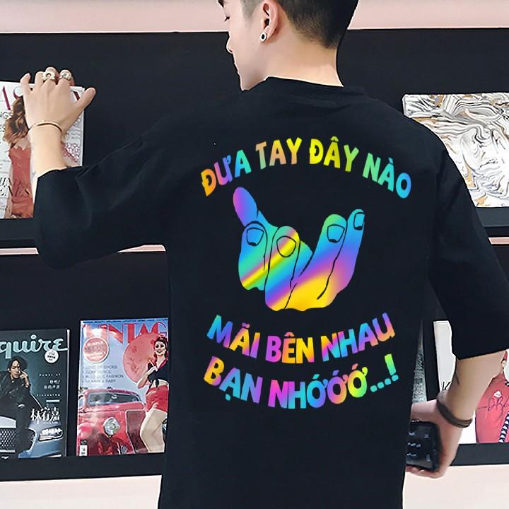 Áo Thun Nam Nữ Phản Quang Bảy Màu Nhiều Mẫu, Cá Tính, Giá Rẻ, Hình In To Đep Tỏa Sáng Thu Hút Ánh Nhìn giá rẻ