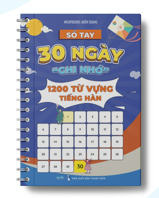 Sách - Combo 30 Ngày Học Tiếng Hàn: Sổ Tay Bắt Đầu Tiếng Hàn,Sổ Tay 1200 Từ Vựng Tiếng Hàn ,Sổ Luyện Viết Tiêng Hàn (WU)