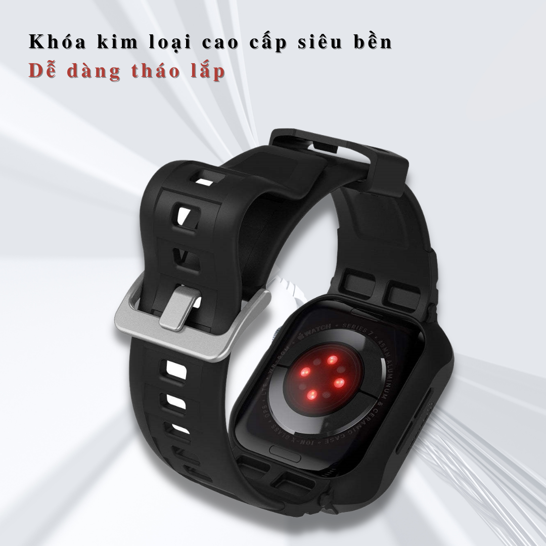 Dây Đeo Kiêm Ốp Dành Cho Apple Watch Ultra/ Apple Watch Series, Kai.N Elegant Shock Proff - Hàng Chính Hãng