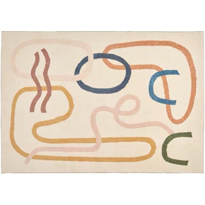 Thảm Trải Sàn Họa Tiết Hình Học Đơn Giản Hiện Đại