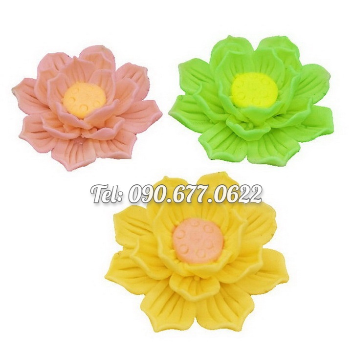 Khuôn làm bánh, rau câu silicone hoa sen nở nhiều tầng loại 8 cm – Mã số 1998