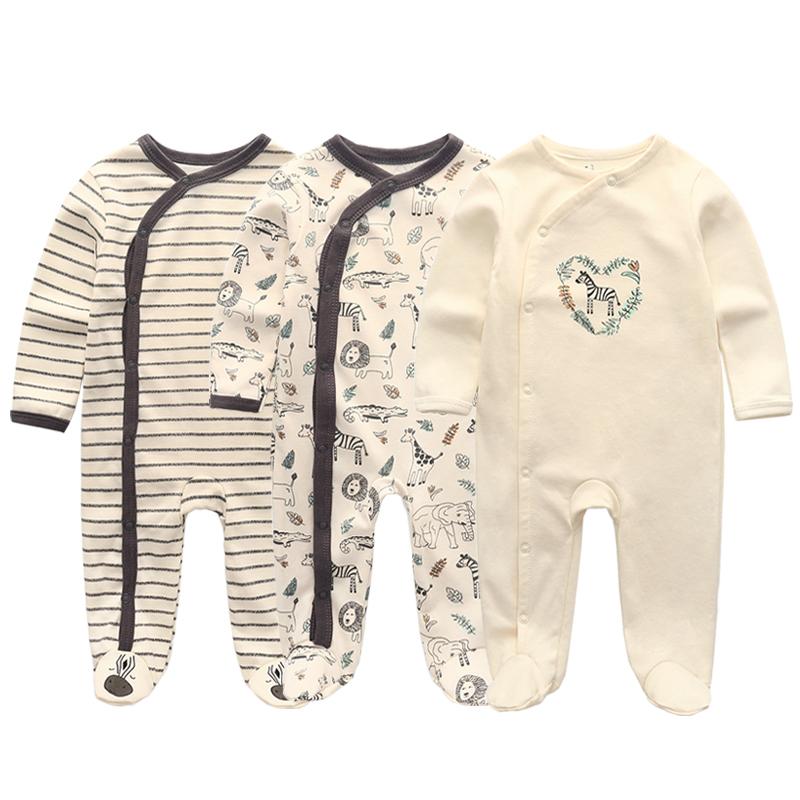 Mùa Thu Unisex Bé Romper Áo Liền Quần Dài Tay Mùa Đông Cho Bé Quần Áo 1/2/3 Sơ Sinh Bé Trai Gái Onesie 100% cotton Trẻ Sơ Sinh Hoạt Hình Bộ Đồ Ngủ