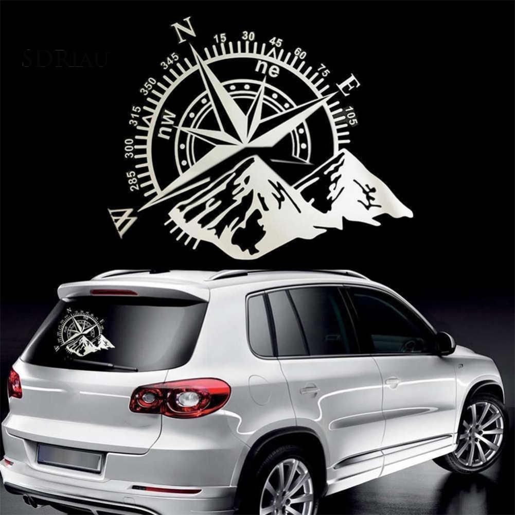 Sticker Dán Trang Trí Xe Hơi Hình La Bàn Độc Đáo