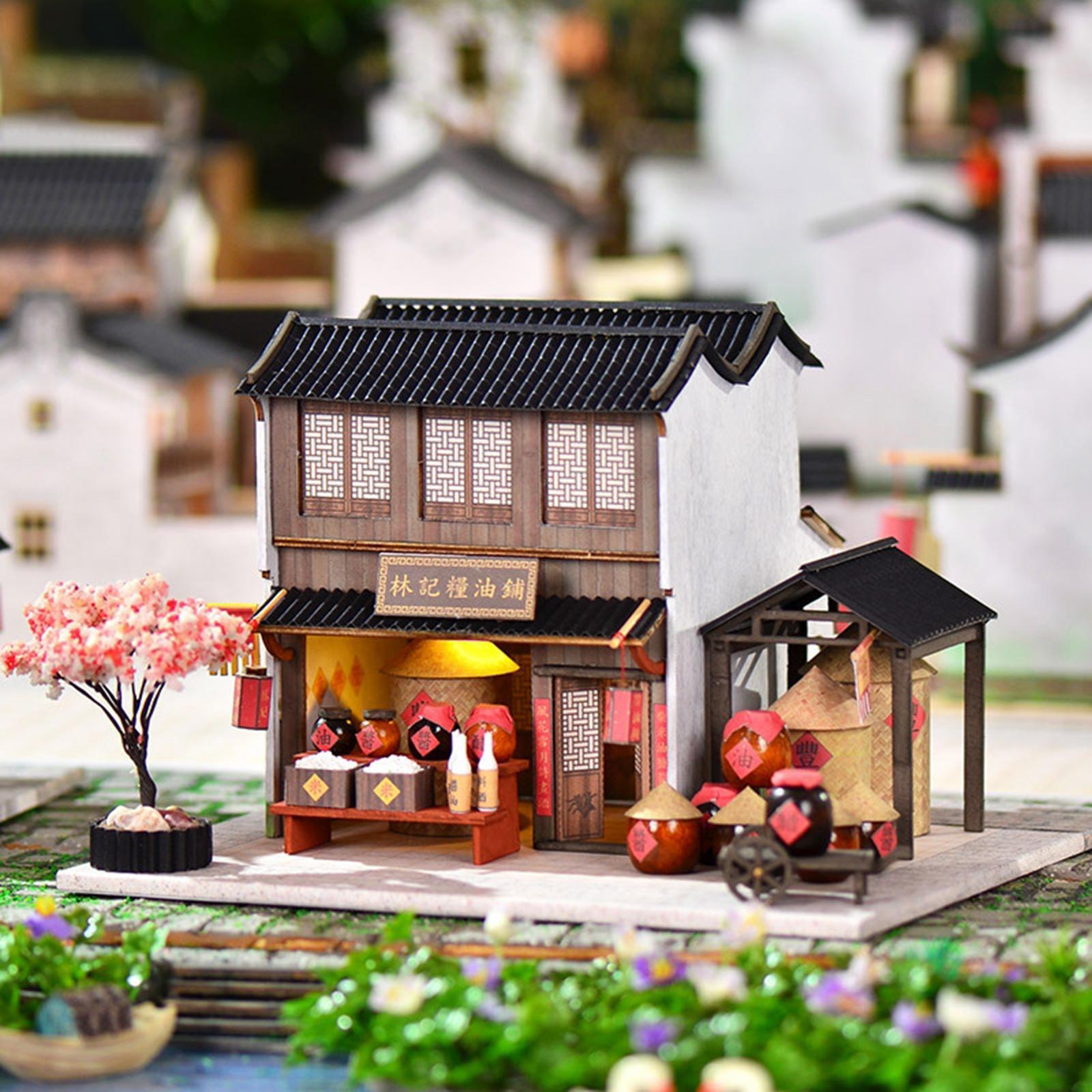 Dollhouse Miniature House Creative Toys Small House Set for Friends Lady