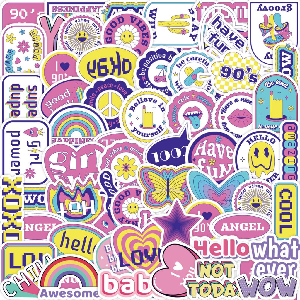 Sticker MOTIVATION hoạt hình cute trang trí mũ bảo hiểm,guitar,ukulele,điện thoại,sổ tay,laptop-mẫu S125