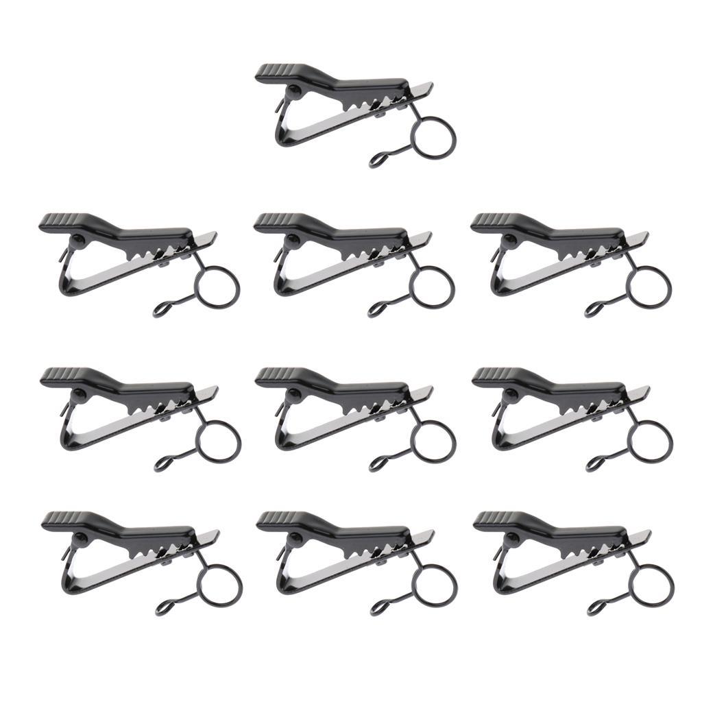 Pack of 10 Microphone Lapel Tie  Mic Metal Clip Holder 8.5mm