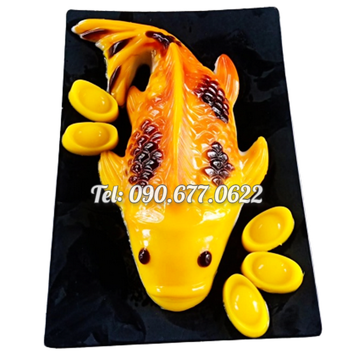 Khuôn làm bánh, rau câu, khuôn ép xôi, giò chả 2 con cá chép – Loại 30 cm - Mã số 1743
