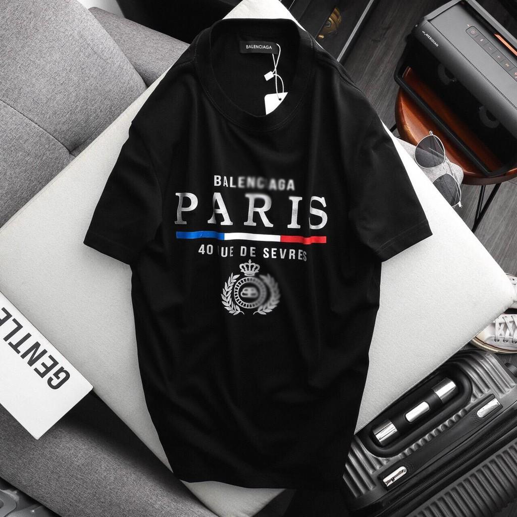 Áo thun unisex BL PARlS TEE, full tem túi zip màu đen
