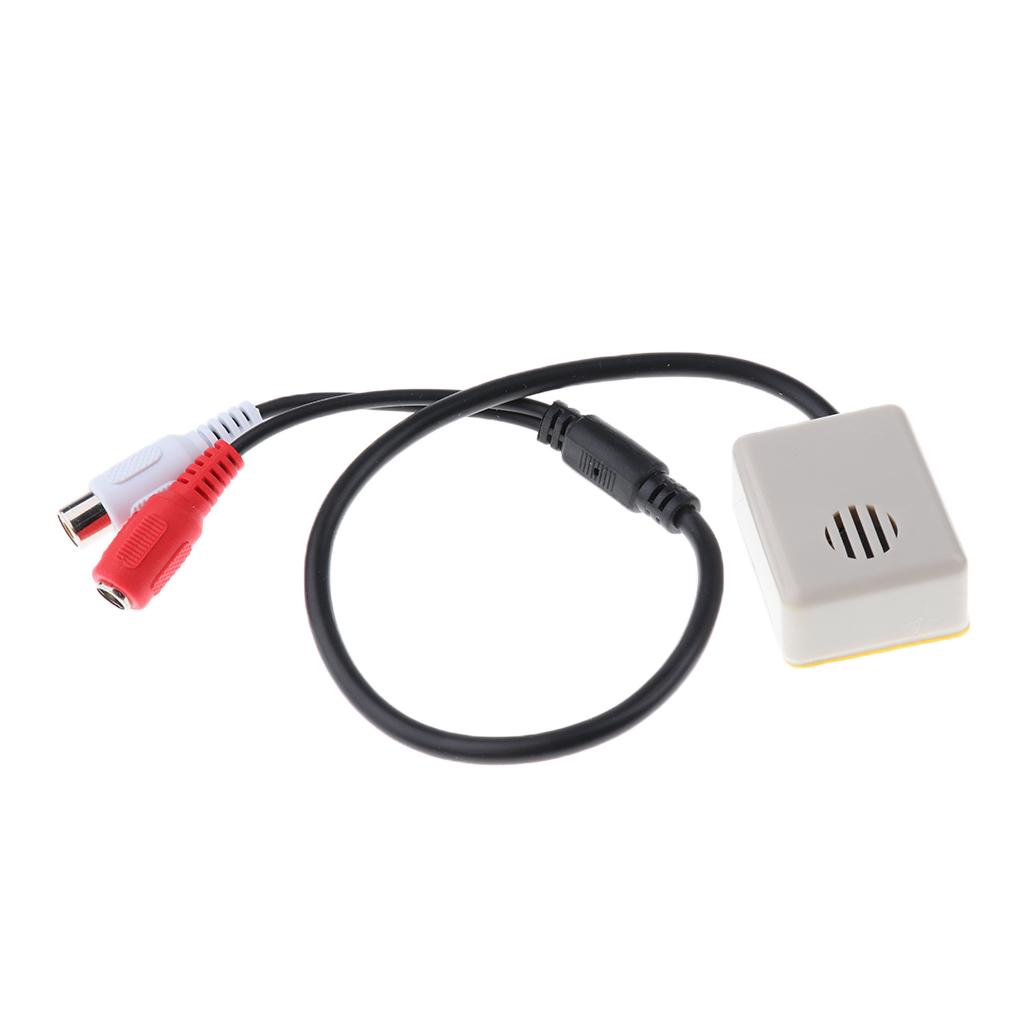 Adjustable CCTV Camera Microphone Audio/Sound Monitor RCA 3.5mm Connector