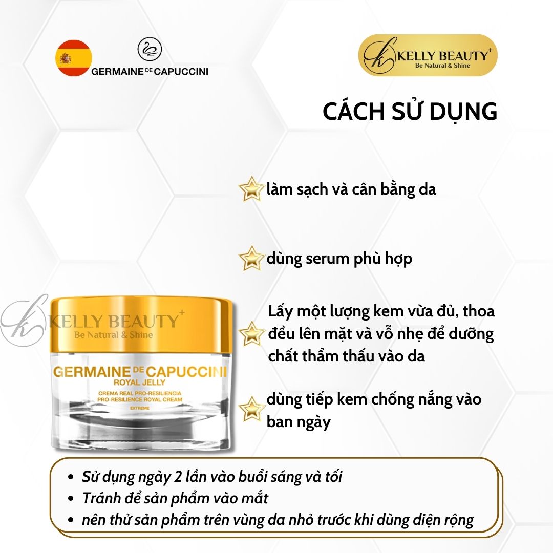 Kem Phục Hồi Cho Da Khô Mỏng Yếu Germaine Royal Jelly Cream Extreme - Giảm Kích Ứng, Làm Dày Da | Kelly Beauty