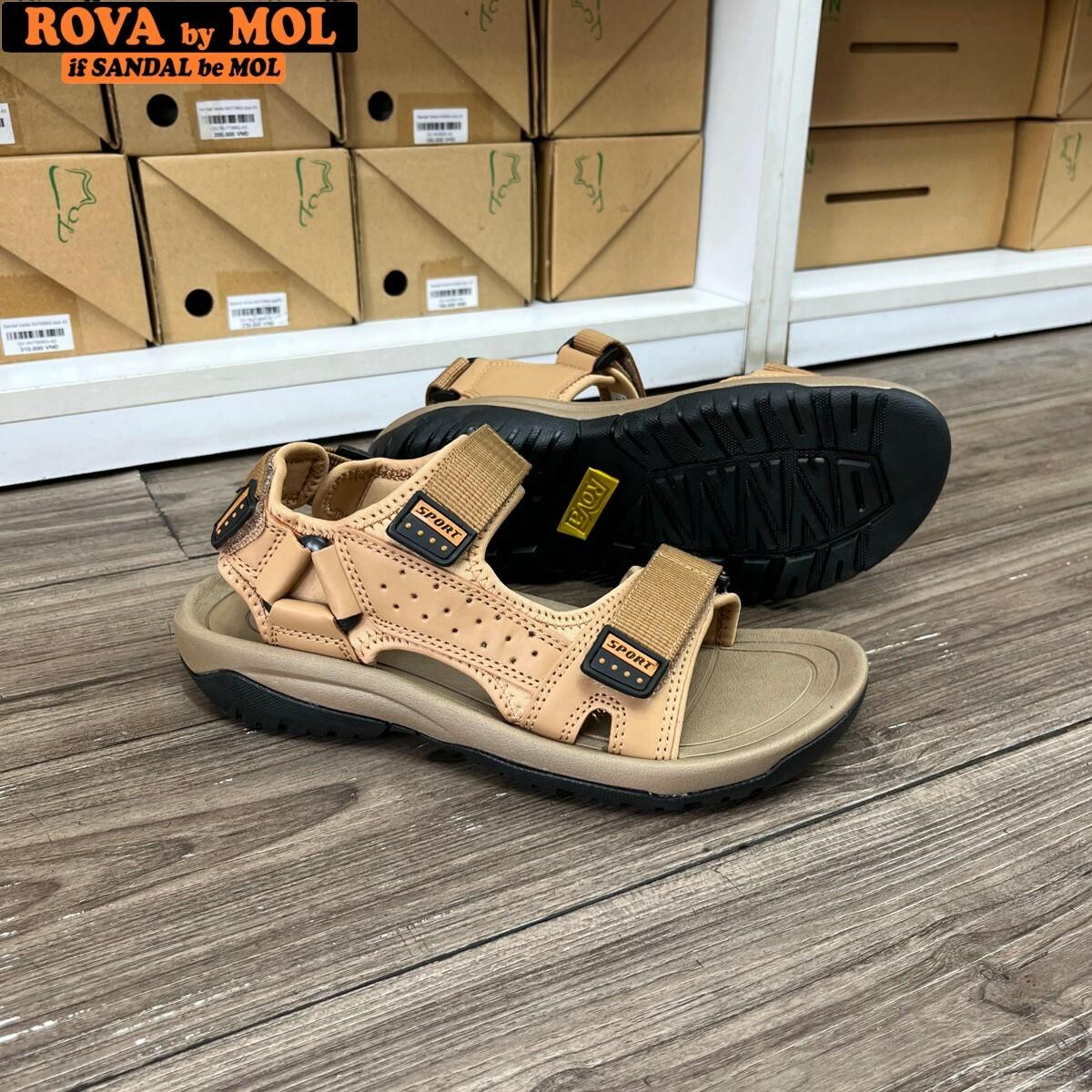 Sandal nam hiệu Rova quai da RV972Br