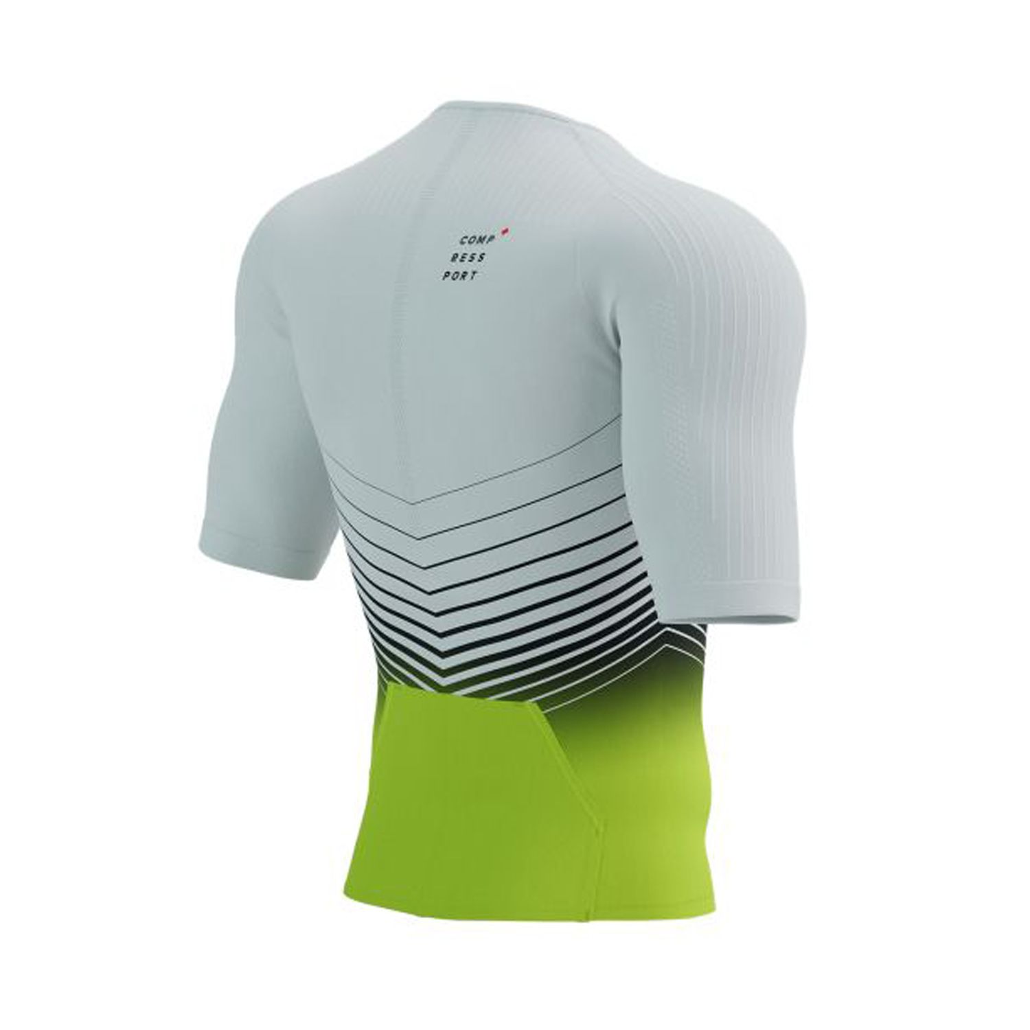 Áo Chạy Bộ Nam Compresport Tri Postural Aero SS Top - White/Evening Primrose